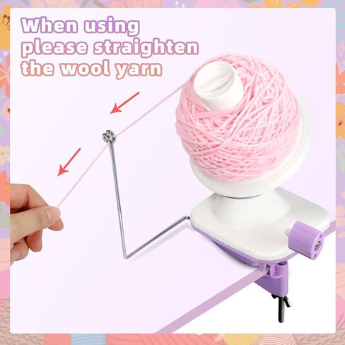 لفافة الغزل، لفافة كرة الغزل، لفافة كرة الغزل التي تعمل يدويًا، لفافة كعكة الغزل، لفافة كرة مخروطية من الصوف اليدوية مع لفة صوف مجانية 50 جم in Kuwait