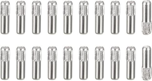 uxcell 2x16mm 304 Stainless Steel Dowel Pins, 50Pcs Knurled Head Flat Chamfered End Dowel Pin, Wood Bunk Bed Shelf Pegs Support Shelves Fasten Elements in Saudi Arabia