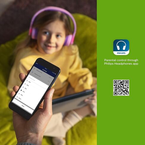 PHILIPS K4206 Kids Wireless On-Ear Headphones, Bluetooth + Cable Connection, 85dB Limit for Safer Hearing, Built-in Mic, 28 Hours Play time, Parental Controls via Headphones in Saudi Arabia