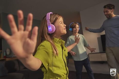 PHILIPS K4206 Kids Wireless On-Ear Headphones, Bluetooth + Cable Connection, 85dB Limit for Safer Hearing, Built-in Mic, 28 Hours Play time, Parental Controls via Headphones in Saudi Arabia