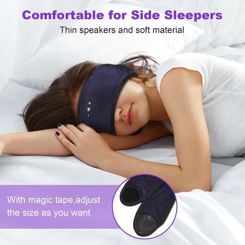 Headband Headphones for Small Head Size, Adjustable Bluetooth Headband, Wireless Bluetooth Headband Headphones for Sleeping, Running, Insomnia, Sleep Mask with Stereo Speakers, Cool Gadgets Tech Gifts in Saudi Arabia