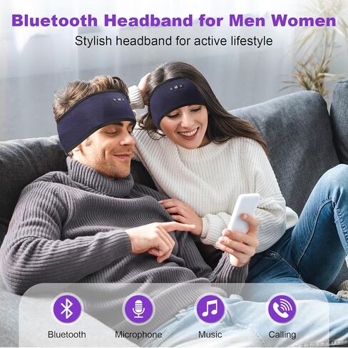 Headband Headphones for Small Head Size, Adjustable Bluetooth Headband, Wireless Bluetooth Headband Headphones for Sleeping, Running, Insomnia, Sleep Mask with Stereo Speakers, Cool Gadgets Tech Gifts in Saudi Arabia