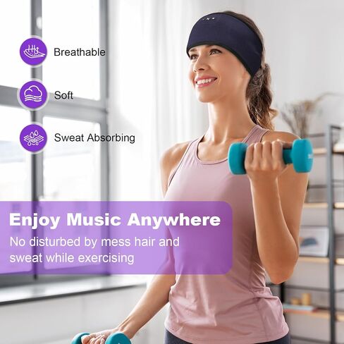 Headband Headphones for Small Head Size, Adjustable Bluetooth Headband, Wireless Bluetooth Headband Headphones for Sleeping, Running, Insomnia, Sleep Mask with Stereo Speakers, Cool Gadgets Tech Gifts in Saudi Arabia