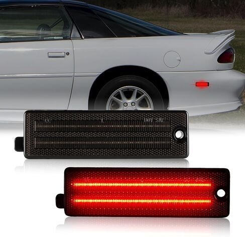 LED Rear Side Marker Lights Replacement for 1993-2002 Chevy Camaro RED Lens Red Led Bumper Side Signal Parking Marker Light Assembly Replace OEM Sidemarker Lamps in Kuwait