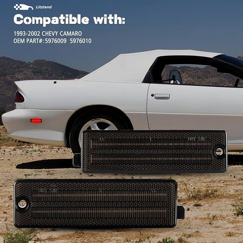 LED Rear Side Marker Lights Replacement for 1993-2002 Chevy Camaro RED Lens Red Led Bumper Side Signal Parking Marker Light Assembly Replace OEM Sidemarker Lamps in Kuwait