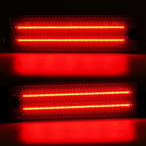 LED Rear Side Marker Lights Replacement for 1993-2002 Chevy Camaro RED Lens Red Led Bumper Side Signal Parking Marker Light Assembly Replace OEM Sidemarker Lamps in Kuwait
