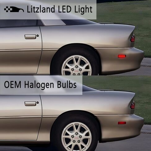 LED Rear Side Marker Lights Replacement for 1993-2002 Chevy Camaro RED Lens Red Led Bumper Side Signal Parking Marker Light Assembly Replace OEM Sidemarker Lamps in Kuwait