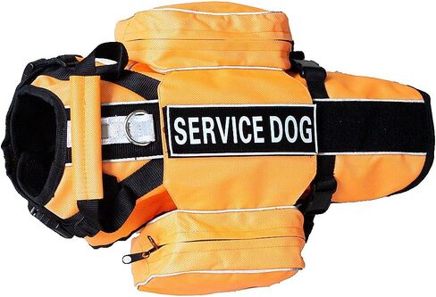 Serijoars Dog Vest Harnesses with Saddlebag Backpack for Camping & Travel - Reflective Hound Hiking Backpack Saddle Bag - Lightweight Vest Harness for Medium & Large Dogs (Blue, S) in Saudi Arabia