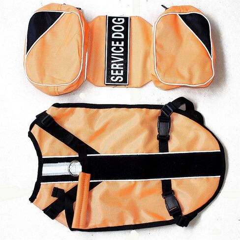 Serijoars Dog Vest Harnesses with Saddlebag Backpack for Camping & Travel - Reflective Hound Hiking Backpack Saddle Bag - Lightweight Vest Harness for Medium & Large Dogs (Blue, S) in Saudi Arabia