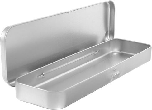 Tofficu Metal Pencil Case, Tin Pencil Box, 8.2 x 2.3 Inches Pencil, Box Iron Tinplate Frosted Single-layer, Pen Box Pencil Case Rectangular for Pen, Pencil, Crayon¡­ in Saudi Arabia