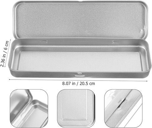 Tofficu Metal Pencil Case, Tin Pencil Box, 8.2 x 2.3 Inches Pencil, Box Iron Tinplate Frosted Single-layer, Pen Box Pencil Case Rectangular for Pen, Pencil, Crayon¡­ in Saudi Arabia