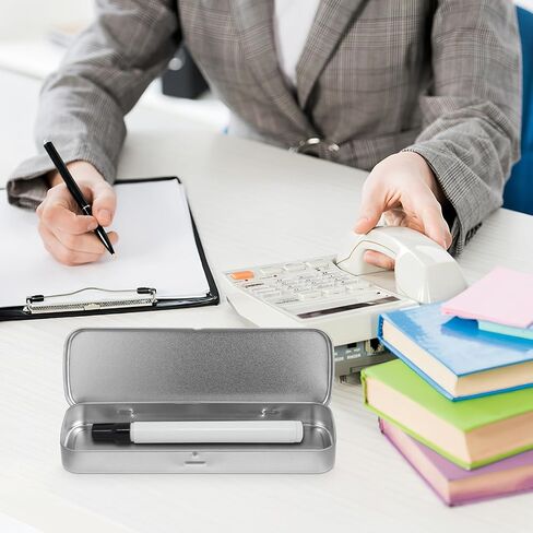 Tofficu Metal Pencil Case, Tin Pencil Box, 8.2 x 2.3 Inches Pencil, Box Iron Tinplate Frosted Single-layer, Pen Box Pencil Case Rectangular for Pen, Pencil, Crayon¡­ in Saudi Arabia