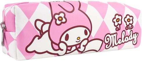 Cute Pencil Pouch for Girls, PU Leather Waterproof Kawaii Pencil Case for Kids with Zipper, Cartoon Anime Pencil Case for School, Kawaii Back to School Supplies, Gift for Over 3 Years Old (M) in Saudi Arabia