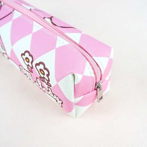 Cute Pencil Pouch for Girls, PU Leather Waterproof Kawaii Pencil Case for Kids with Zipper, Cartoon Anime Pencil Case for School, Kawaii Back to School Supplies, Gift for Over 3 Years Old (M) in Saudi Arabia