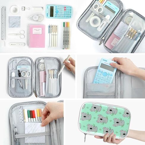 ZZKKO Animal Llama Pencil Bag Case Zipper Pencil Holder Organizer Stationary Pen Bag Cosmetic Makeup Bag Pouch Purse for School Office Supplies in Saudi Arabia