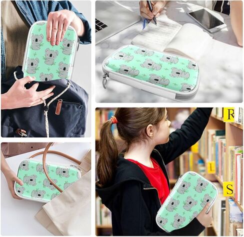 ZZKKO Animal Llama Pencil Bag Case Zipper Pencil Holder Organizer Stationary Pen Bag Cosmetic Makeup Bag Pouch Purse for School Office Supplies in Saudi Arabia