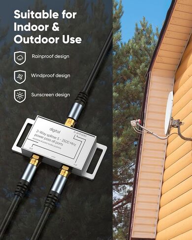 Highwings 6.6ft RG6 TV Coaxial Cable, 90° Right Angle Coax Cord for HDTV, CATV, Antenna, Digital Router, Low Loss High-Speed, Gold Plated, in-Wall in Kuwait