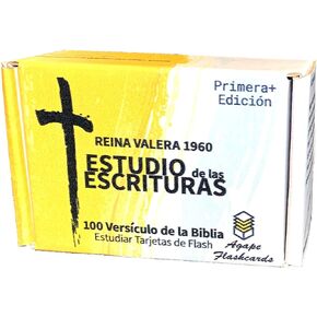 Agape Flashcards - Spanish Bible Scripture Study: Estudio de las Escrituras | Estudiar Tarjetas de Flash | Reina Valera 1960 Edicion | 100 de las escrituras mas importantes y utiles de la Biblia