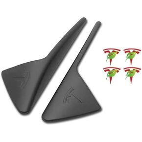 Side Camera Turn Signal Covers Matte Black with Red T Logo Compatible with Model X S 3 Y (2 Covers & 4 T Stickers)