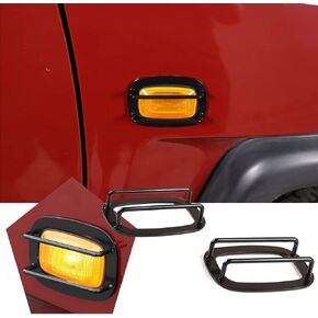 Car Headlight Guard, Turn Signal Alloy lampshade Protector for Toyota Cruiser FJ 2007-2021 (Turn Protection Cover), HT-8