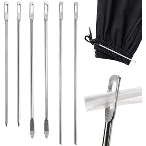 KuuGuu 6 قطع أداة خيط الرباط، أداة استبدال سريعة وسهلة للرباط إبرة معدنية بسيطة إبرة خيط هوديي خيط للبنطلونات الرياضية والسراويل القصيرة والقلنسوة والسترات والسراويل (النمط 3) in Kuwait