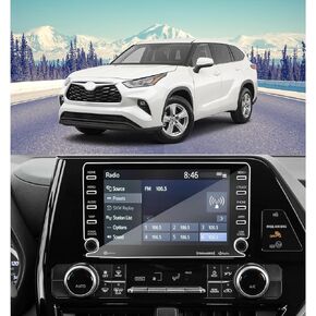 for 2020 2021 2022 Toyota Highlander L/LE/XLE/XSE/Limited/Hybrid 8 Inch Tempered Glass Screen Protector 9H Hardness Anti-Glare Accessories Touchscreen (Not for 2023-2024 Toyota Highlander)