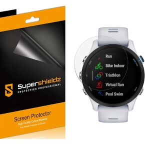 Supershieldz (6 Pack) Designed for Garmin Forerunner 255/255 Music (46mm) Screen Protector, High Definition Clear Shield (PET)