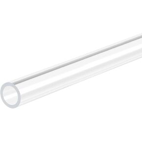 DMiotech 3/8" x 1/2" x 20" Clear Acrylic Pipe Rigid Plastic Tubing for Aquarium Water Pipe, Water Cooling System, Plumbing