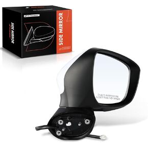 A-Premium Passenger Side Power Door Mirror Compatible with Mazda CX-5 2015-2016 - Heated Manual Folding w/Turn Signal Black Outside Rear View Mirror