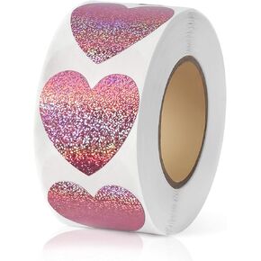 ملصق على شكل قلب أحمر، ملصقات حب لطيفة مقاس 1 بوصة لعيد الحب، دعوة، أظرف، صياغة، سجل القصاصات، 500 ملصق لكل لفة in Kuwait