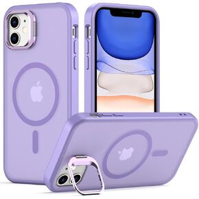 LakiBeibi Compatible with iPhone 11 Case with Camera Stand,Compatible with Magsafe,Military Grade Shockproof Protection Translucent Matte Phone Case for iPhone 11(Pink) in Kuwait