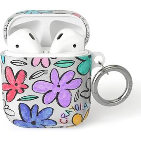 Casely Case Compatible with AirPods 1 & 2 | Opposites Attract | Day & Night Colorblock Mountains AirPods 1 & 2 Case