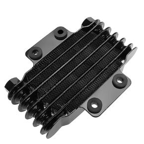 Qii lu Engine Oil Cooler, Motorcycle Oil Cooler Aluminum Oil Cooler Fan Radiator Fits for Most Motorcycles, Dirt Bike, Pit Bike 100CC-250CC Engine Black