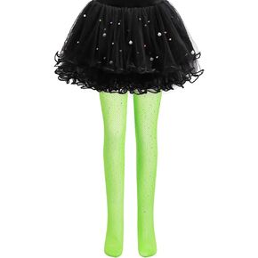 LXXIASHI Toddler Kids Baby Girls Mesh Pantyhose Solid Diamonds Tights Leggings Stockings Pants