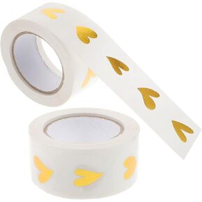 Abaodam Heart Envelope Stickers 1000Pcs Heart Labels Stickers Love Sticker Roll for Valentines Day Wedding Anniversaries Invitation Water Bottle Packaging