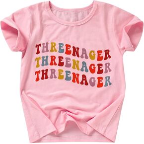 3rd Birthday Shirt Baby Girls Three Year Old Tops Third Birthday T-Shirt Clothes Outfit