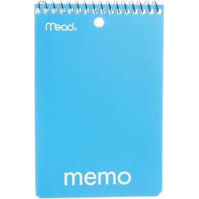 Memo Book, College Ruled, 4"x6", 40 Sheets, Assorted [Set of 6]6