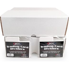 BCW Bundle 4 Packs of 500 Ct Trading Card Storage Boxes with 2 Pack of Horizontal Card Dividers | Durable Cardboard Boxes for Cards, TCGs, and Sports Cards | Quality Dividers with Fold-Over Tabs