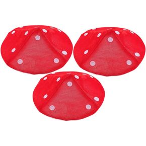 Toyvian 3pcs Mushroom Hat Warm Beret Cap Mushroom Costume Womens Beret Cap Artist Costume Plush Novelty Hat Crazy Hat Red Beret Kids Cosplay Hat Thermal Hat Women's Cloth