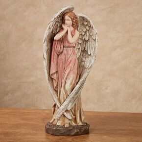 Touch of Class Heavenly Sweet Angel Grace Table Sculpture Cranberry 18 Inches Tall