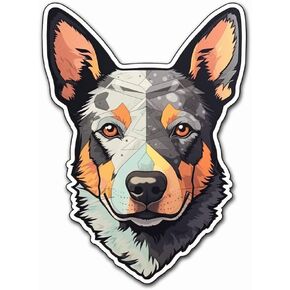 Yoonek Graphics Australian Cattle Australian Cattle Dog Vinyl Decal Sticker for Car, Laptop, Tumbler, More. #0010339-4"