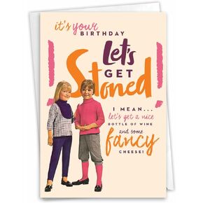 NobleWorks - 1 Funny Birthday Greeting Card - Sassy Bday Card for Women, Stationery Humor - We're Awesome C9310BDG
