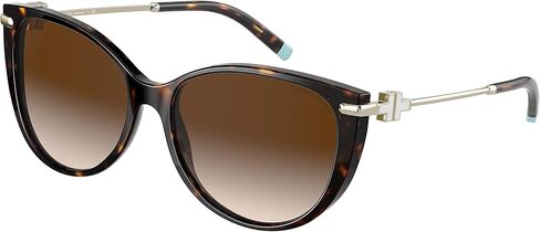 نظارة شمسية تيفاني آند كو بإطار هافانا للنساء، عدسات بنية متدرجة، 57 ملم in Kuwait