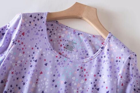 PNAEONG 2 Pack Nightgowns for Women Short Sleeves Sleepwear Plain/Color Print Pajama Dress in Saudi Arabia