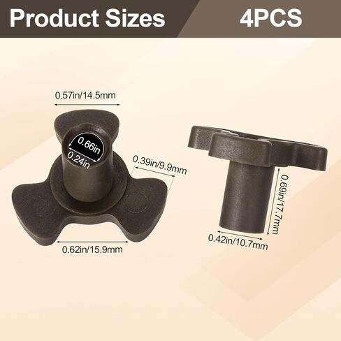 PAGOW 4Pcs Microwave Turntable Coupler D Hole Oven Roller Guide Support Shaft Glass Tray Drive Coupling Replacement Stand in Saudi Arabia