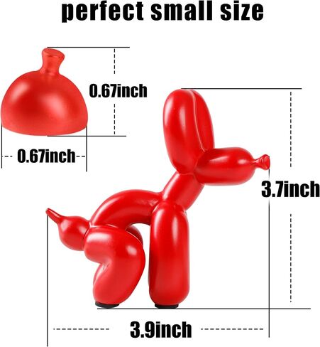 Pooping Balloon Dog Sculpture, Small Animal Statue Home Decor, Modern Decorative, Art Sculpture Modern Desktop Ornament for Office Bedroom Living Room Decor (Shiny Blue, Small) in Saudi Arabia