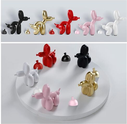 Pooping Balloon Dog Sculpture, Small Animal Statue Home Decor, Modern Decorative, Art Sculpture Modern Desktop Ornament for Office Bedroom Living Room Decor (Shiny Blue, Small) in Saudi Arabia