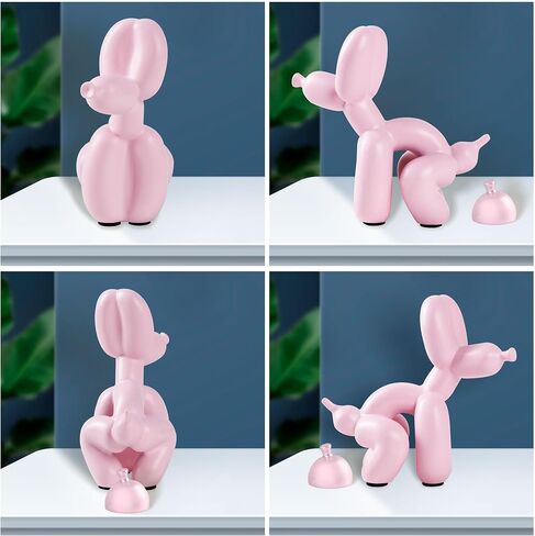 Pooping Balloon Dog Sculpture, Small Animal Statue Home Decor, Modern Decorative, Art Sculpture Modern Desktop Ornament for Office Bedroom Living Room Decor (Shiny Blue, Small) in Saudi Arabia