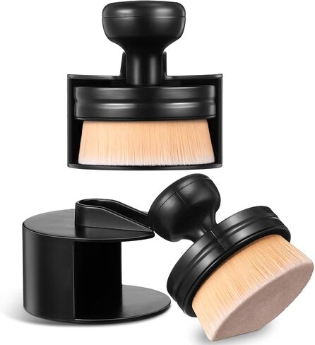 Dreyoo 2 Pack Auto Detail Brushes, Portable Car Tire Brush with Seal Cover Design, High Density Soft Detailing Brush for Vehicles Tire Shine Polish Wax Applicator (Brown) in Saudi Arabia