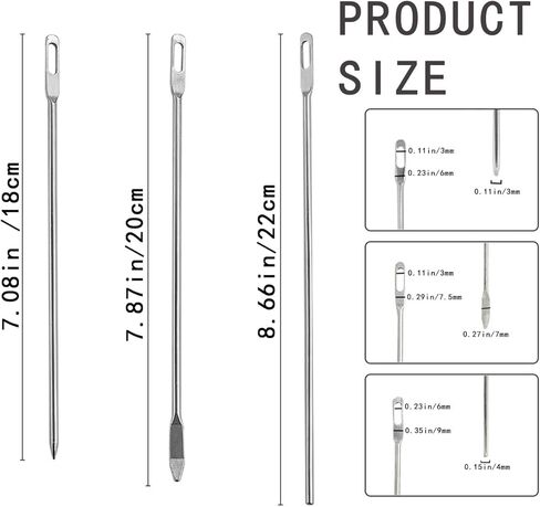 KuuGuu 6 قطع أداة خيط الرباط، أداة استبدال سريعة وسهلة للرباط إبرة معدنية بسيطة إبرة خيط هوديي خيط للبنطلونات الرياضية والسراويل القصيرة والقلنسوة والسترات والسراويل (النمط 3) in Kuwait